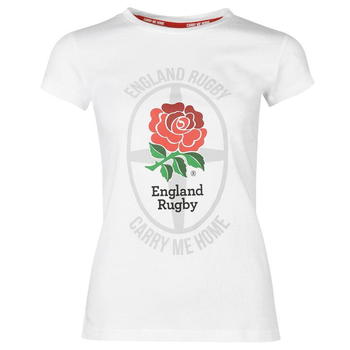 RFU England Graphic T Shirt Ladies - White - 0009