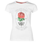 RFU England Graphic T Shirt Ladies - White